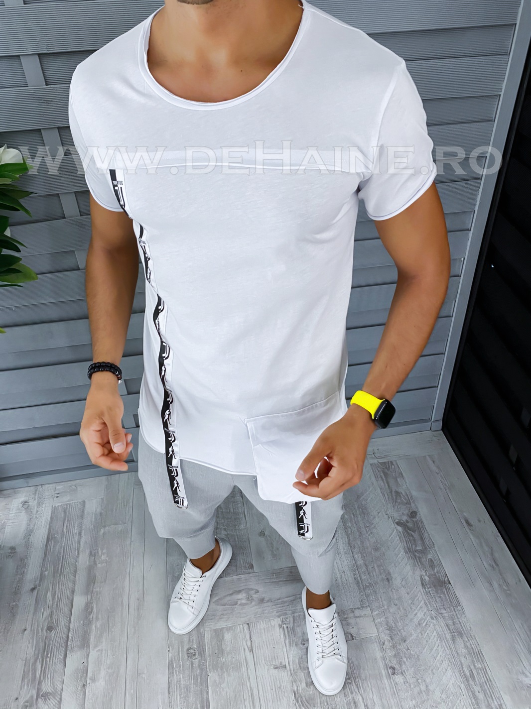 Tricou barbati alb slim fit vagabond b1951 p10-3